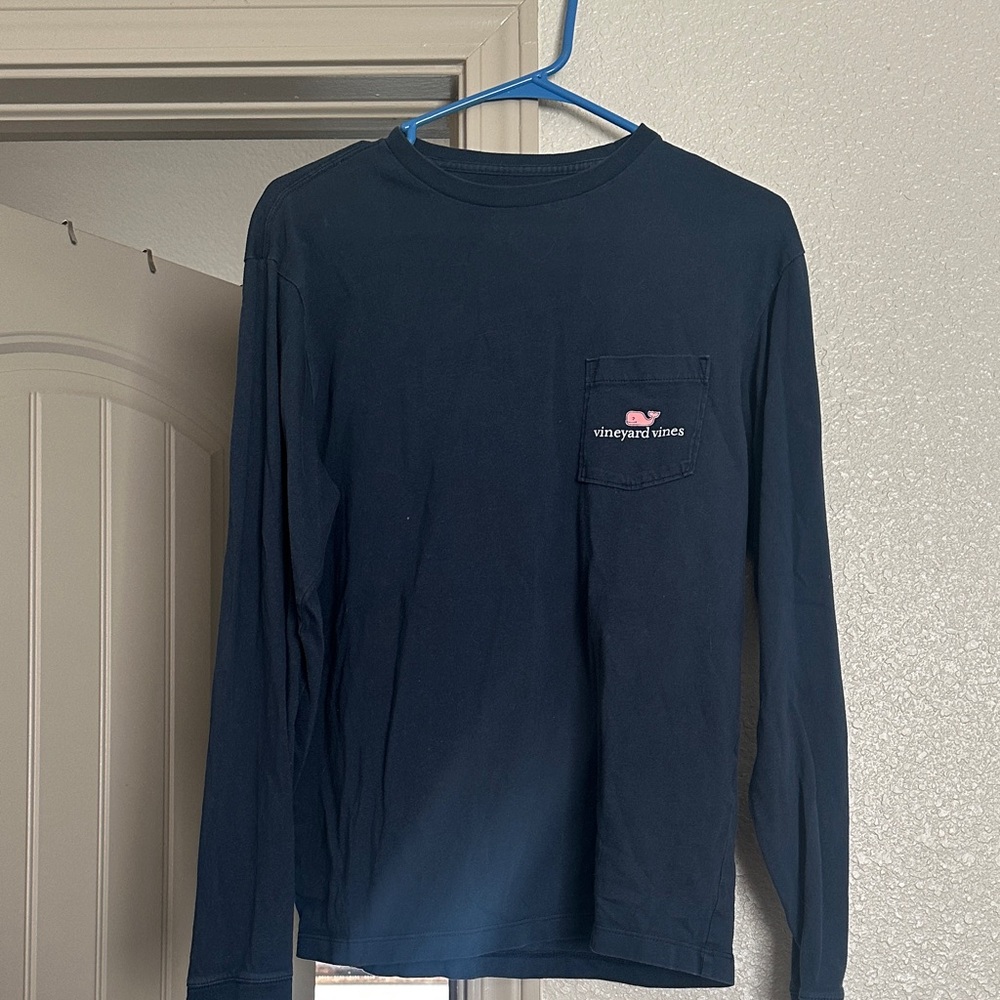 Vineyard Vines Men's Dark Blue Long Sleeve Tee